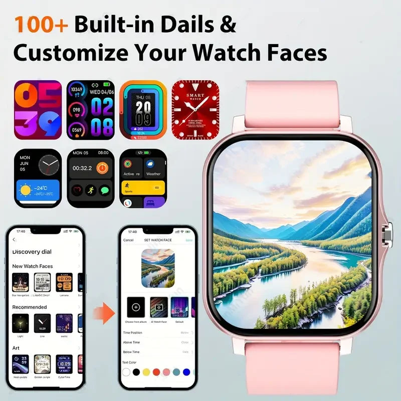 KESHUYOU 2025 New Smart Watch Bluetooth for Women Men Holiday Gift
