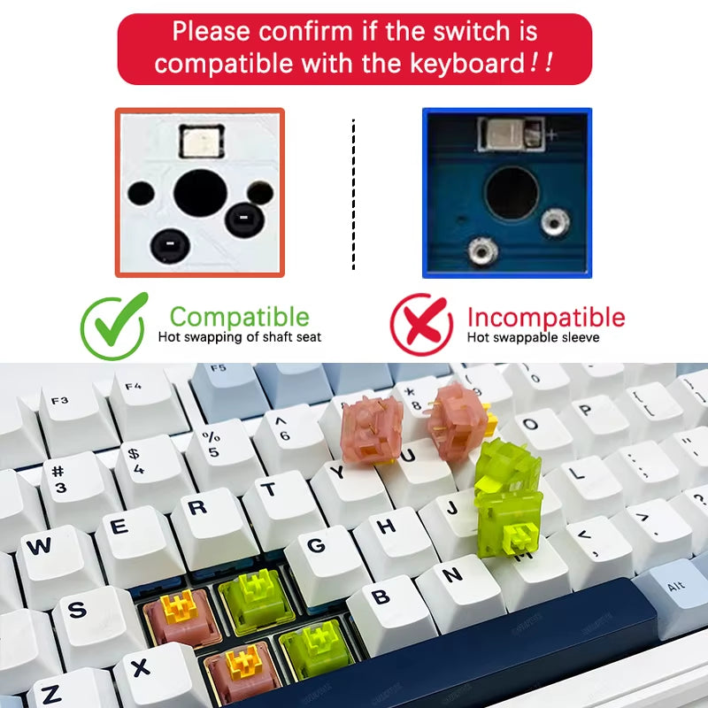 Silent Peach V3 Switch Lubed Silent Lemon V3 Switches Mechanical Keyboard Linear Tactile 5Pin Hot Swap PA66 Pre Lubed POM