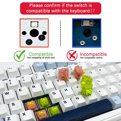 Silent Peach V3 Switch Lubed Silent Lemon V3 Switches Mechanical Keyboard Linear Tactile 5Pin Hot Swap PA66 Pre Lubed POM