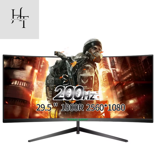 30 Inch 2K 200Hz Curved Gaming Monitor 21:9 2560X1080 Ultra Wide Ultra Slim Screen FREESYNC VESA Metal Black