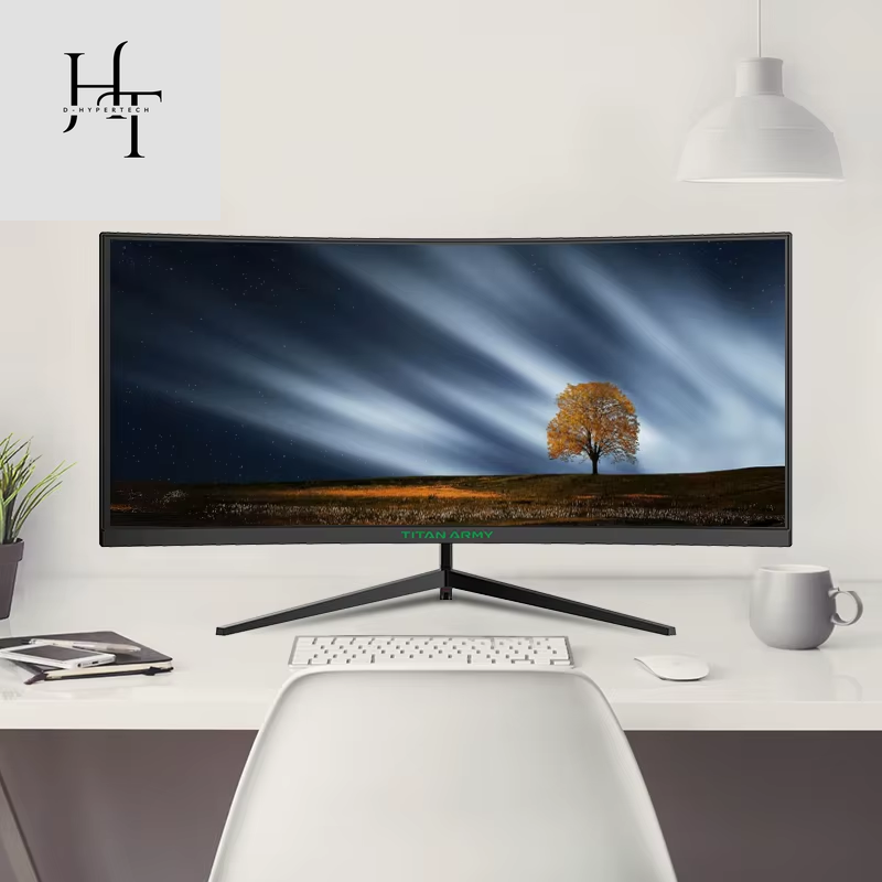 30 Inch 2K 200Hz Curved Gaming Monitor 21:9 2560X1080 Ultra Wide Ultra Slim Screen FREESYNC VESA Metal Black