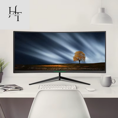 30 Inch 2K 200Hz Curved Gaming Monitor 21:9 2560X1080 Ultra Wide Ultra Slim Screen FREESYNC VESA Metal Black