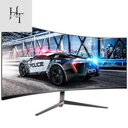 30 Inch 2K 200Hz Curved Gaming Monitor 21:9 2560X1080 Ultra Wide Ultra Slim Screen FREESYNC VESA Metal Black